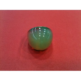 Bague Lalique verte en cristal 