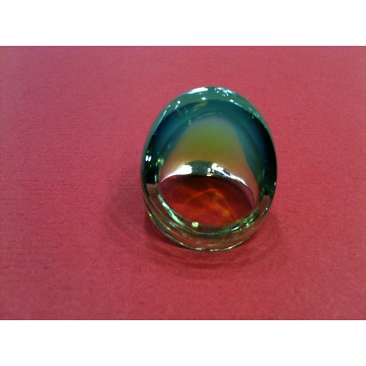 Bague Lalique verte en cristal 