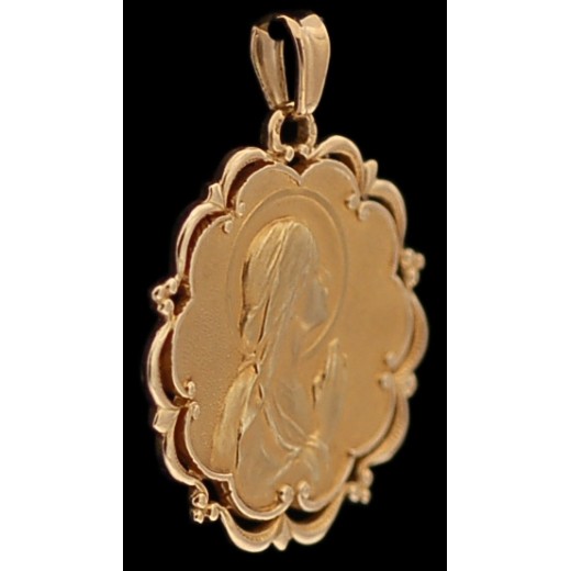 Médaille ancienne Vierge en or