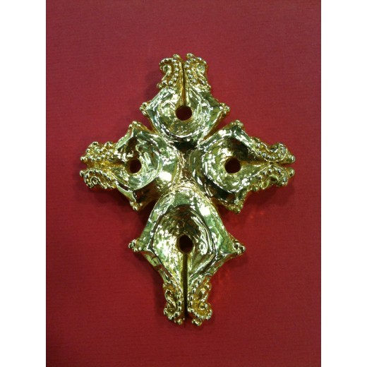 Broche Christian Lacroix  Croix en métal doré
