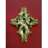 Broche Christian Lacroix  Croix en métal doré
