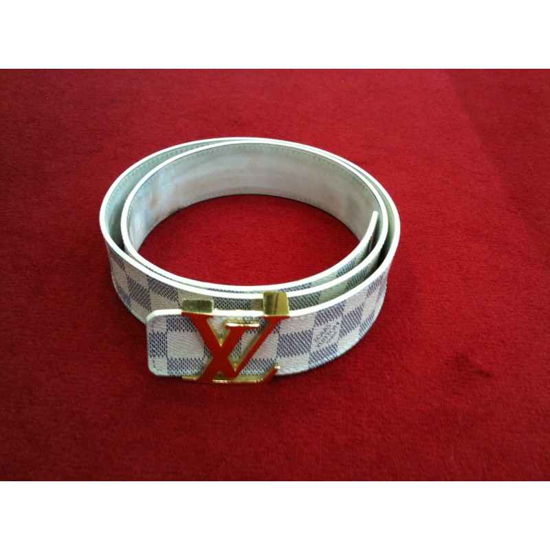 Ceinture LV Initiales en toile damier azur t.85 - Louis Vuitton