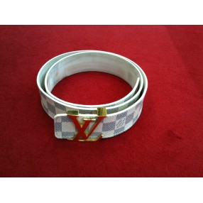 Ceinture Louis Vuitton Initiales en toile damier azur