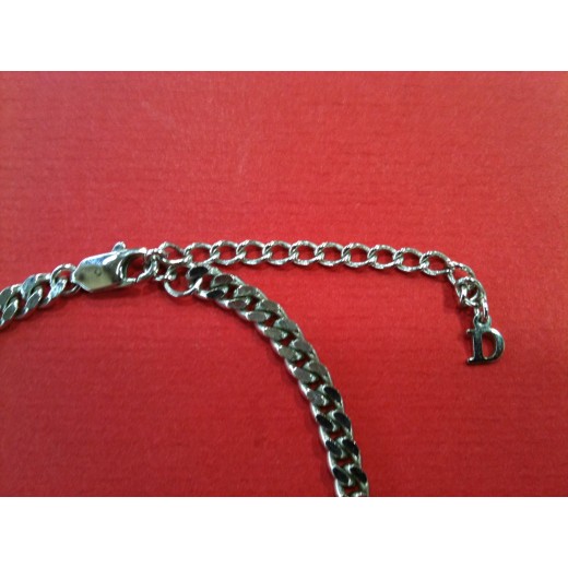 Collier Dior en métal argenté