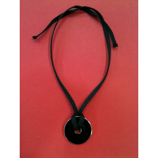 Collier sur cordon Dinh Van en argent