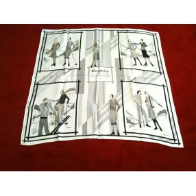 Foulard Hermès Aux Sports d'hiver en soie