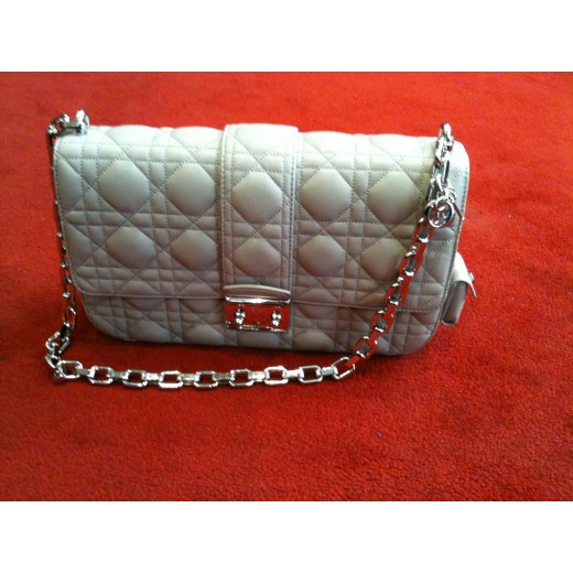 Sac Dior Miss Dior en agneau gris