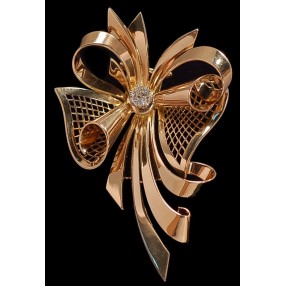 Broche Fleur diamant des annÃ©es 1950