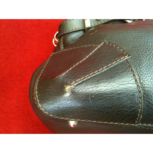 Sac Sonia Rykiel en cuir chocolat