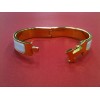 Bracelet Hermès  Clic Clac H en émail blanc