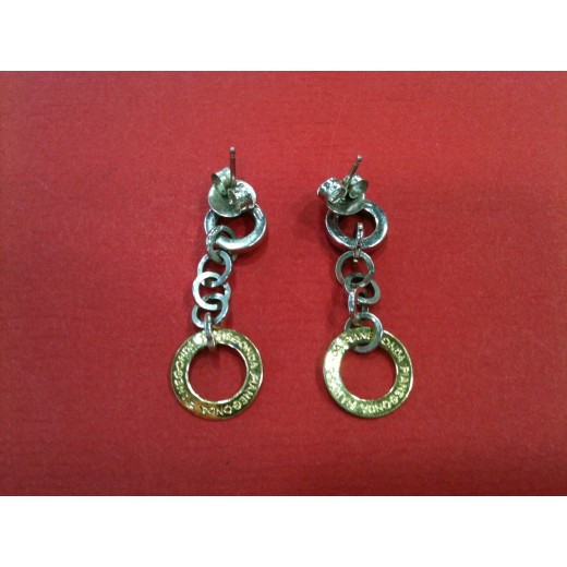 Boucles d'oreilles Pianegonda en or et argent