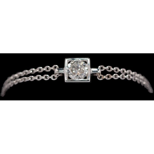 Bracelet maille chainette Diamant 2 ct
