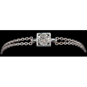 Bracelet maille chainette Diamant 2 ct