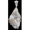 Pendentif nacre en or blanc et diamants