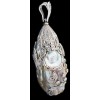 Pendentif nacre en or blanc et diamants