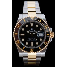 Montre Rolex Submariner Date en or et acier