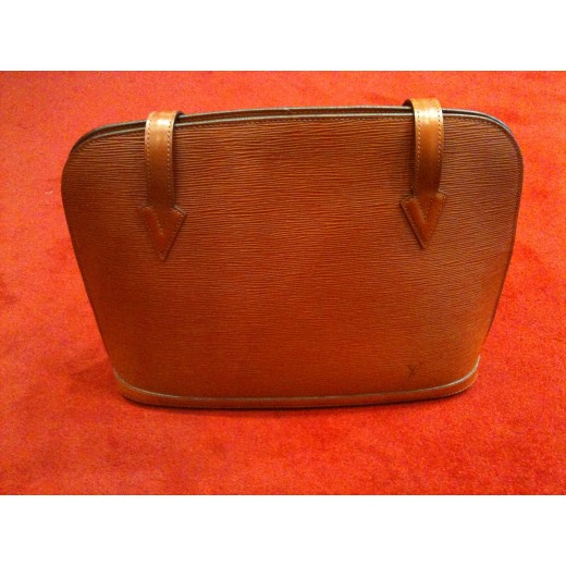 Sac Louis Vuitton Lussac en cuir épi brique