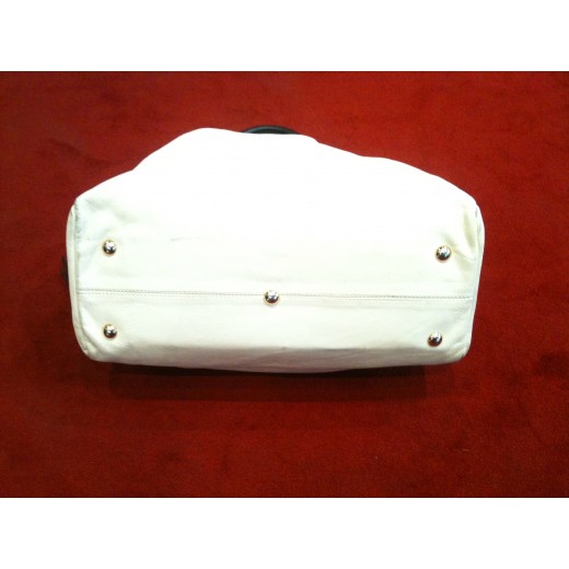 Sac Sonia Rykiel en cuir blanc cassé