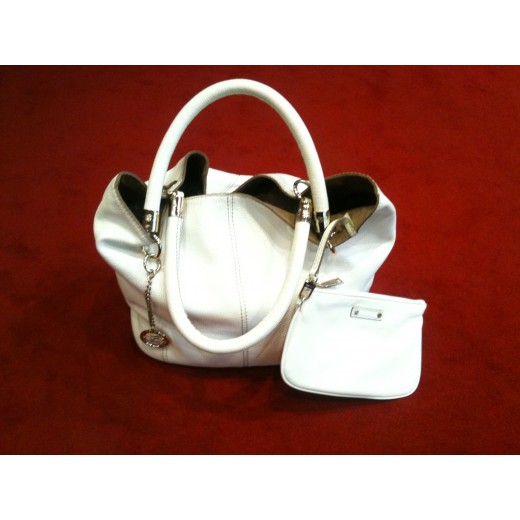 Sac Lancel French Flair  blanc avec sa pochette