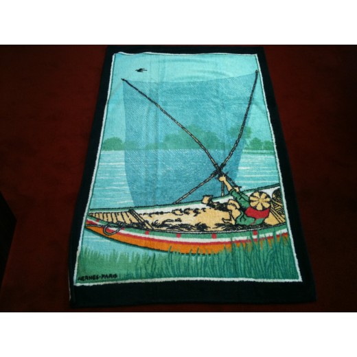 Tapis de plage Hermès imprimé Barque