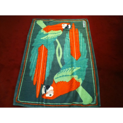 Tapis de plage Hermès imprimé Perroquets