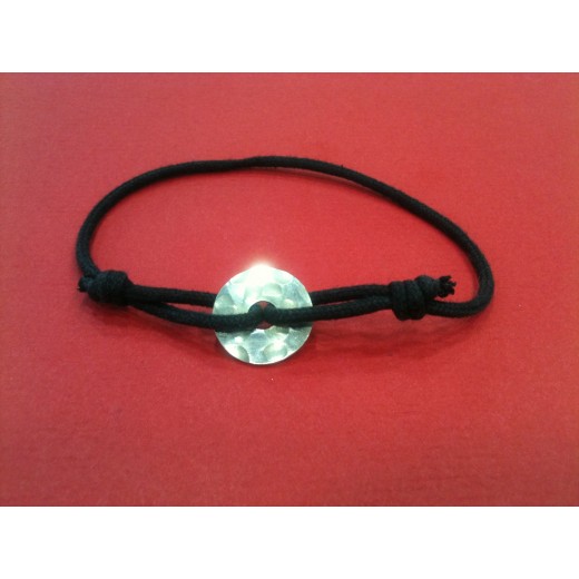 Bracelet sur cordon Dinh Van Pi chinois en argent 