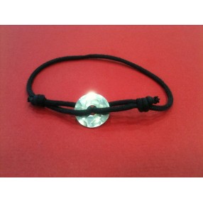 Bracelet sur cordon Dinh Van Pi chinois en argent 