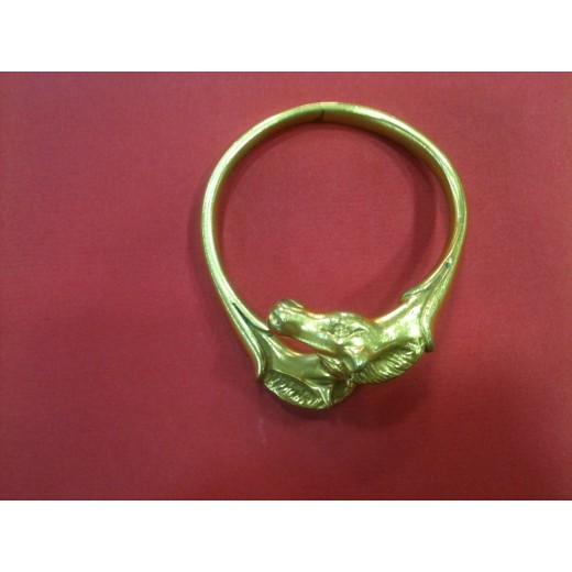 Bracelet Hermès Têtes de chevaux en métal doré