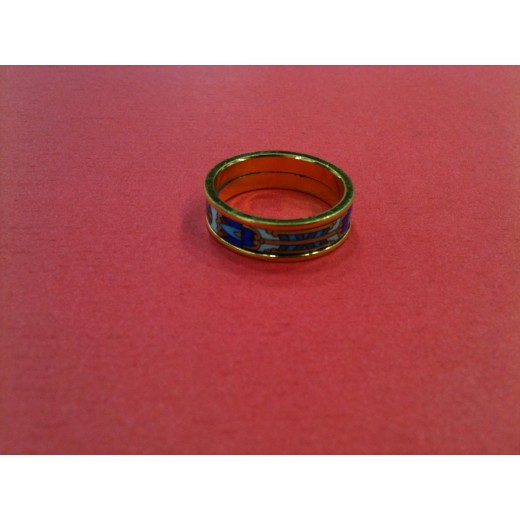 Bague Vintage En émail SCOOTER - Taille 59 - Argenté - Années 1990 - Occasion