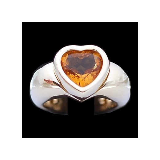 Bague Piaget Coeur en or et citrine