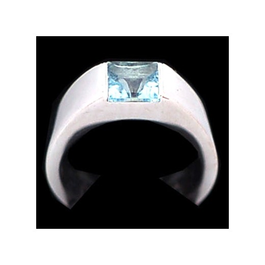 Bague Cartier Tank en or et aigue marine