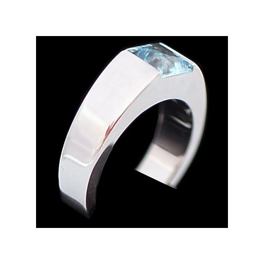 Bague Cartier Tank en or et aigue marine