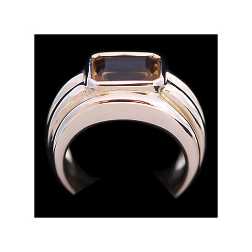 Bague Fred vintage en or et citrine