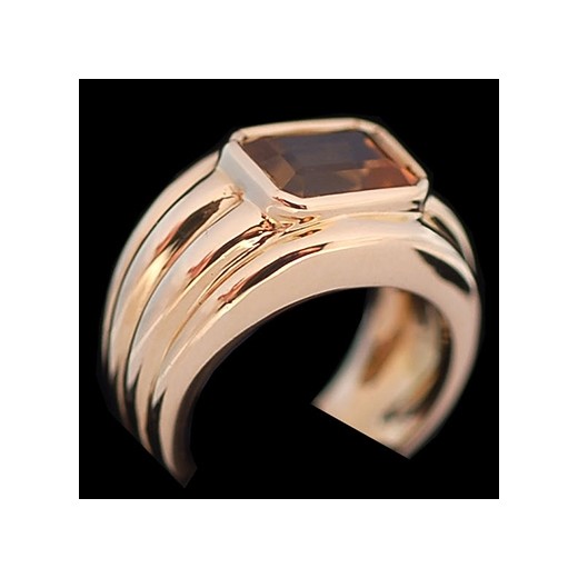 Bague Fred vintage en or et citrine