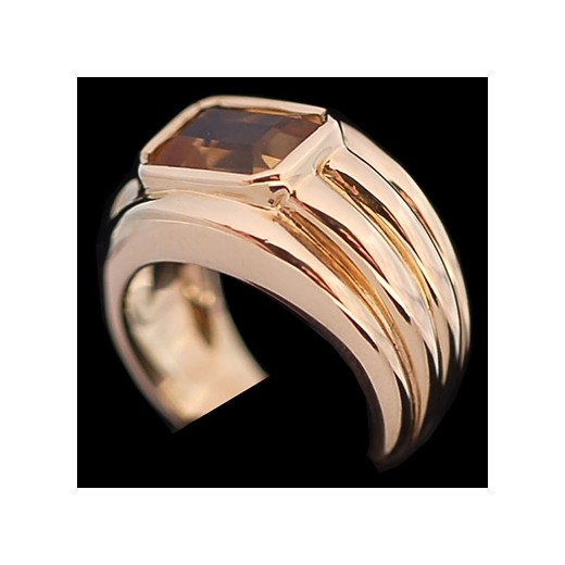 Bague Fred vintage en or et citrine