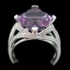 Bague Mauboussin Fou de toi en or blanc, améthyste et diamants