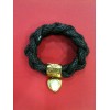Bracelet Roberto Cavalli en raphia et plaqué or
