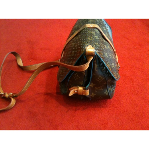 Sac Louis Vuitton Saumur Flore en toile monogram