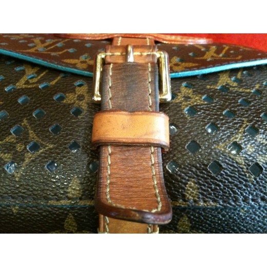 Sac Louis Vuitton Saumur Flore en toile monogram