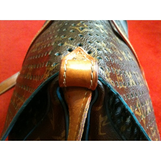 Sac Louis Vuitton Saumur Flore en toile monogram