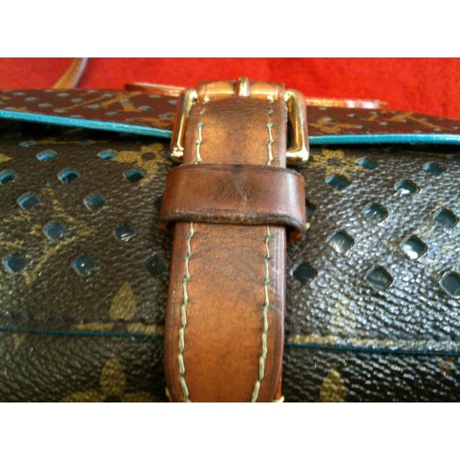 Sac Louis Vuitton Saumur Flore en toile monogram