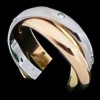 Bague Cartier Trinity 3 ors et diamants