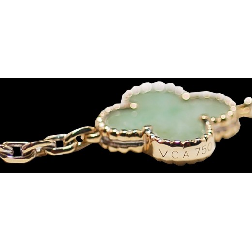 Bracelet Van Cleef & Arpels Alhambra Vintage en or et jade