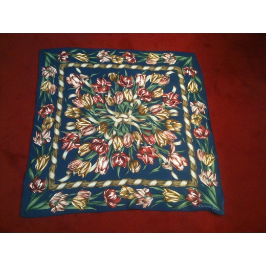 Foulard Christian Tulipes en soie