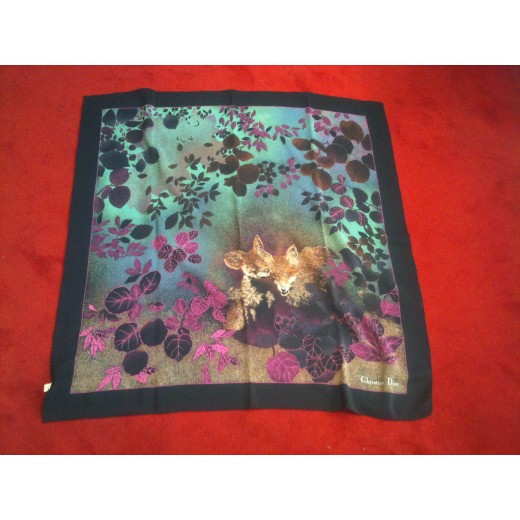 Foulard Christian Dior Renards en soie