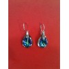 Boucles d'oreilles Baccarat en cristal et argent