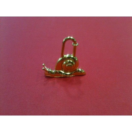 Porte-clés Hermès Escargot en plaqué or.