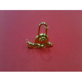 Porte-clés Hermès Escargot en plaqué or.