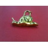 Porte-clés Hermès Escargot en plaqué or.