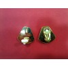 Boucles d'oreille Hermès en émail et plaqué or